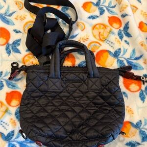MZ Wallace Black Quilted Crossbody Bag